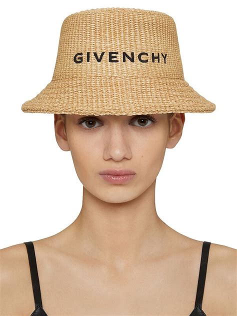 givenchy straw hat|Givenchy Woven Raffia Bucket Hat .